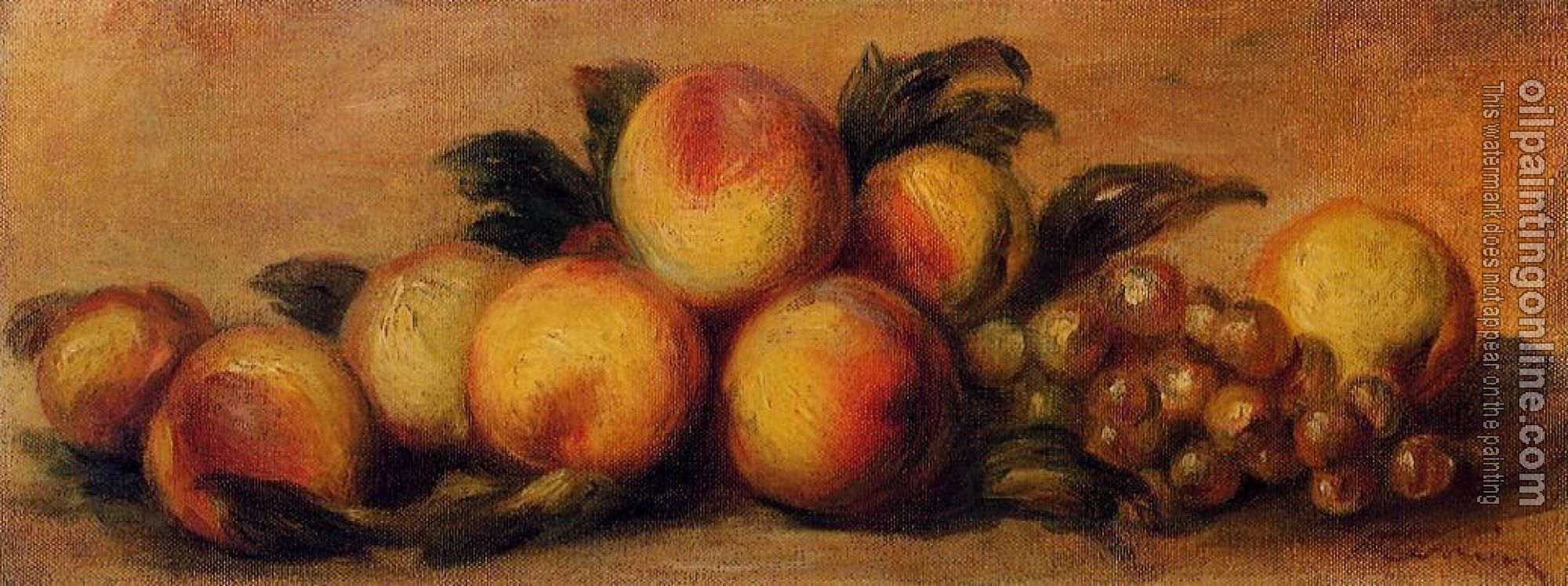 Renoir, Pierre Auguste - Still Life with Peaches and Grapes